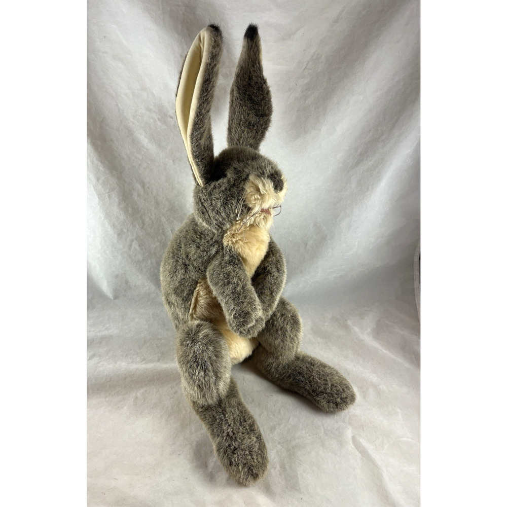 Folkmanis Jack Rabbit Hand Puppet Stuffed Plush Full Body Realistic 15"